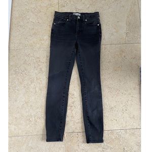 Madewell Charcoal High Riser Skinny Jeans